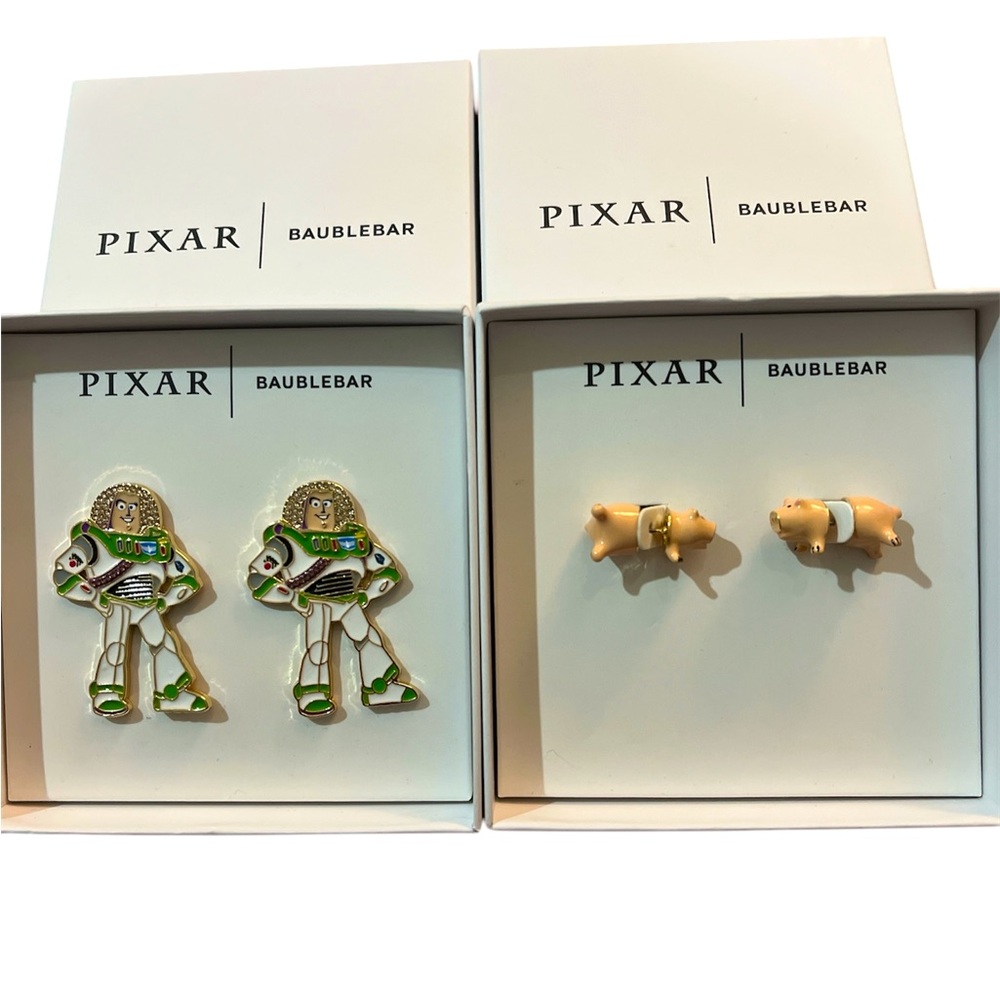PIXAR X Baublebar Toy Story Disney Hamm Stud Earrings & Buzz Lightyear set of 2